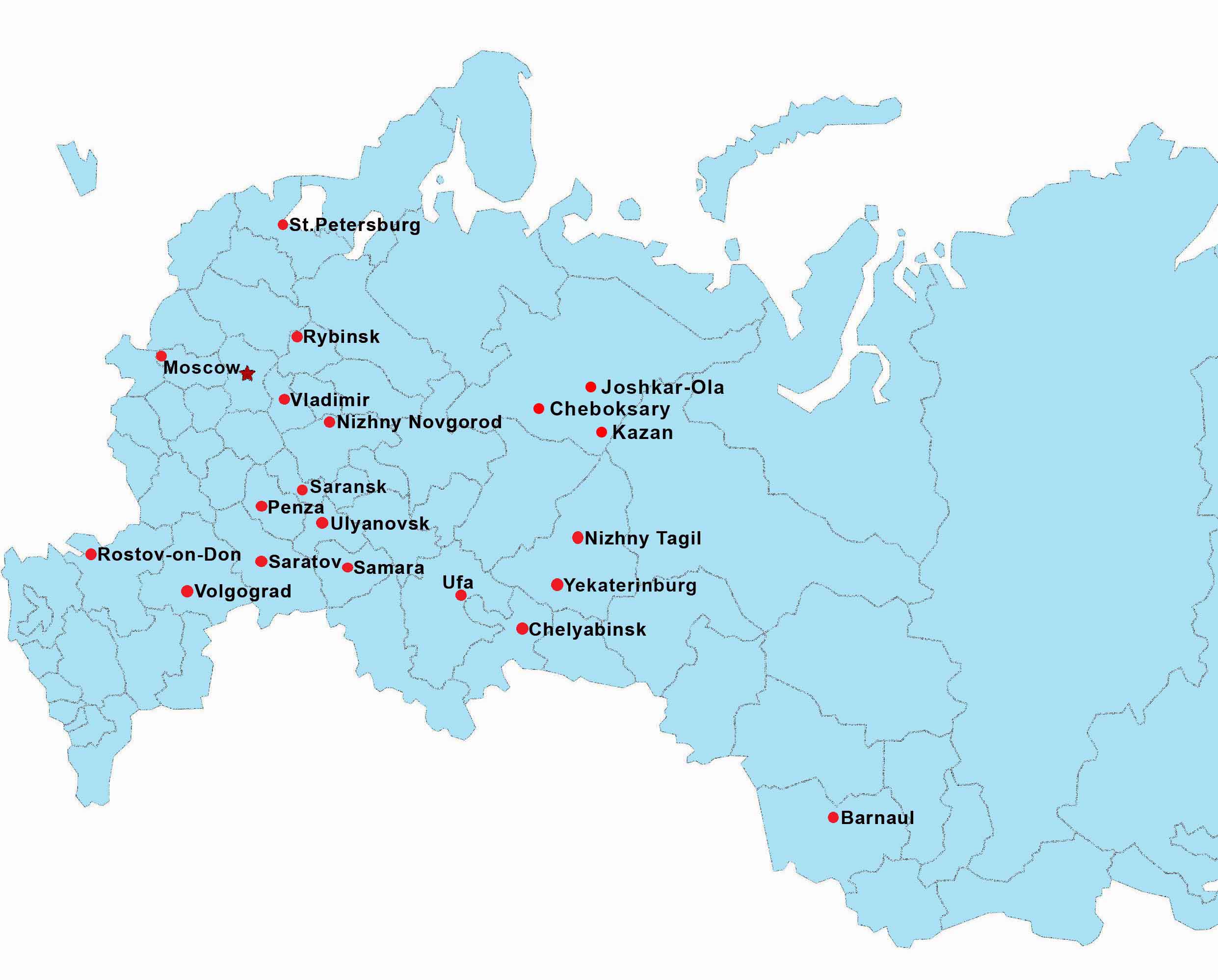 Карта регионов России